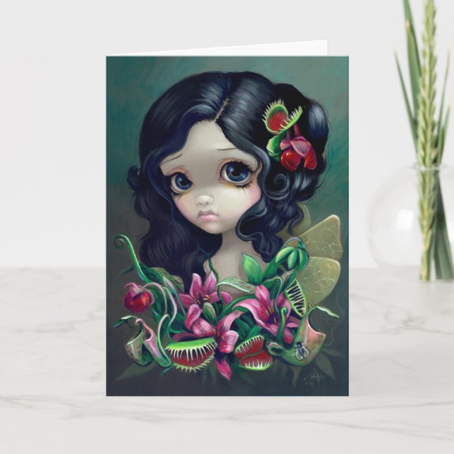 Cartão "Carnivorous Bouquet Fairy" Greeting Card (Frente)