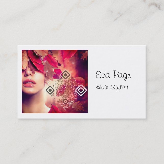 Cartão carnudo do código do negócio QR, 3,5" x (Frente)