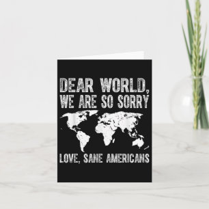 Cartão Caro Mundo Desculpava O Amor Americanos Sane Patri