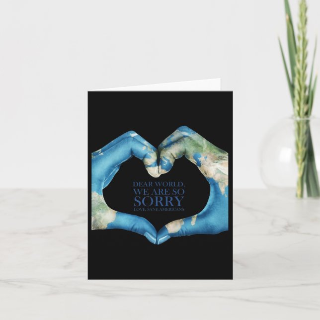 Cartão Caro Mundo Lamentou Vintage (Frente)