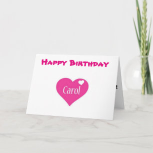 CARTÃO ***CAROL*** ESPERO QUE O SEU ANIVERSÁRIO SEJA "PER