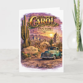 Cartão Carol Tucson Arizona Personalizado Sudoeste