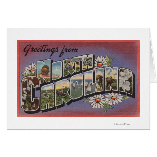 Cartão Carolina do Norte - Cenas Grandes (Frente Horizontal)