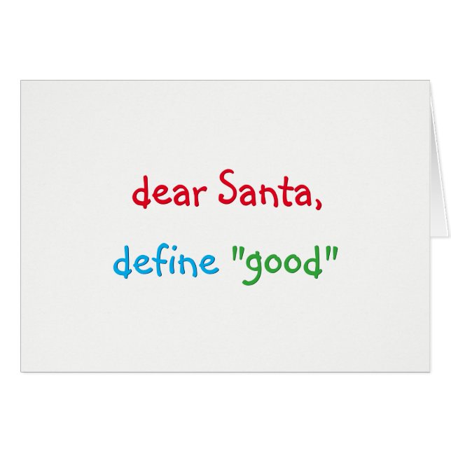 Cartão Caros Papais noeis definem um bom feriado de Natal (Frente Horizontal)