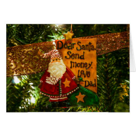 Cartão Caros Papais noeis Enviam Dinheiro