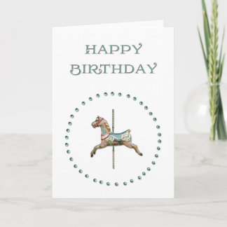 Cartão Carousel Birthday Greetings Card by Black Cherry