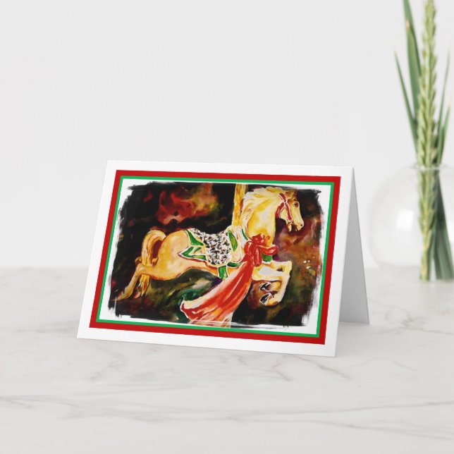Cartão Carousel Christmas Card (Frente)