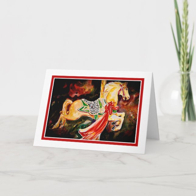 Cartão Carousel Holiday Card (Frente)