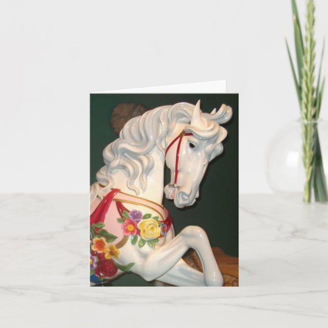 Cartão Carousel Horse (Frente)