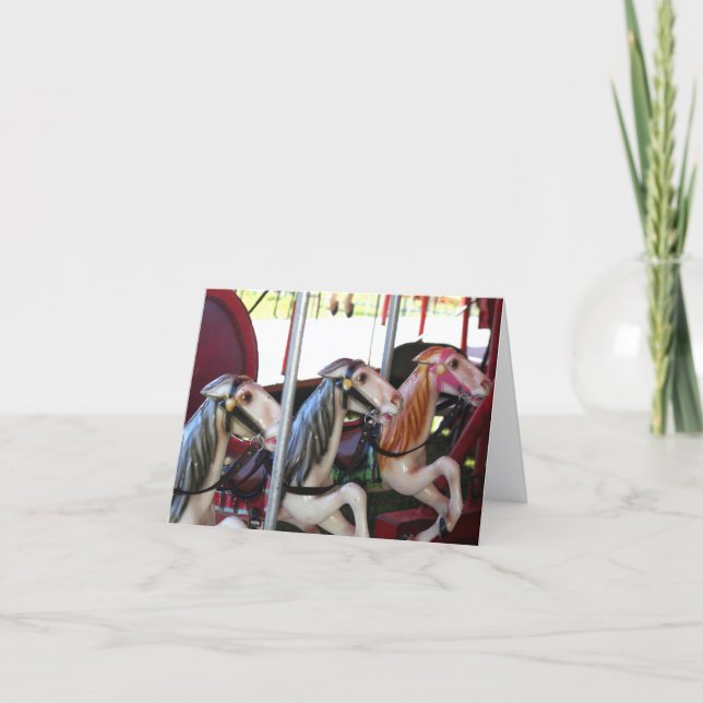Cartão Carousel Horse Memories Note (Frente)
