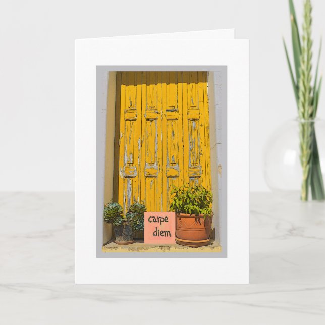 CARTÃO CARPE DIEM/APERTE O DIA/FELIZ ANIVERSÁRIO (Frente)