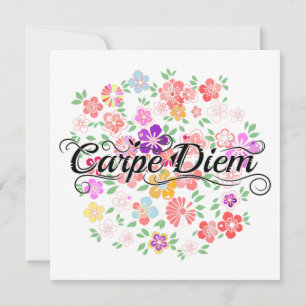 Cartão Carpe Diem Floral Garden
