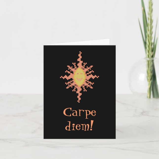 Cartão Carpe diem! Sunburst Notecard (Frente)