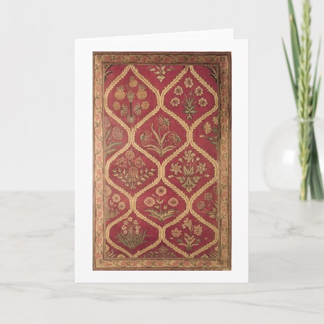 Cartão Carpete persa ou turco, século XVI/XVII (lã (Frente)