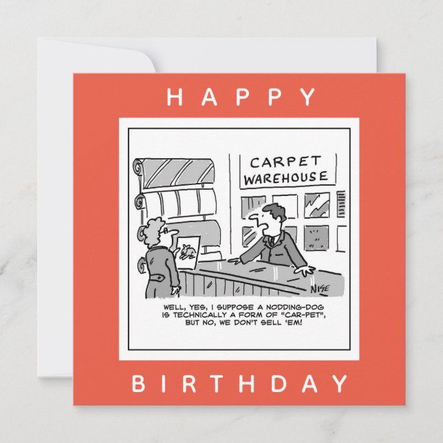 Cartão Carpete Showroom não vende cartoon Nodding Dogs (Frente)
