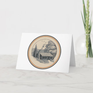 Cartão Carr China's WV State Park Series: Log Cabin