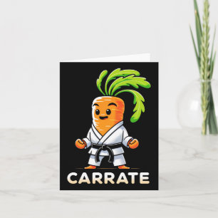 Cartão Carrate Funny Karate Professor de Cenoura Estudant