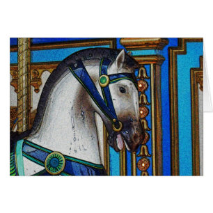 Cartão Carregador do cavalo do carrossel