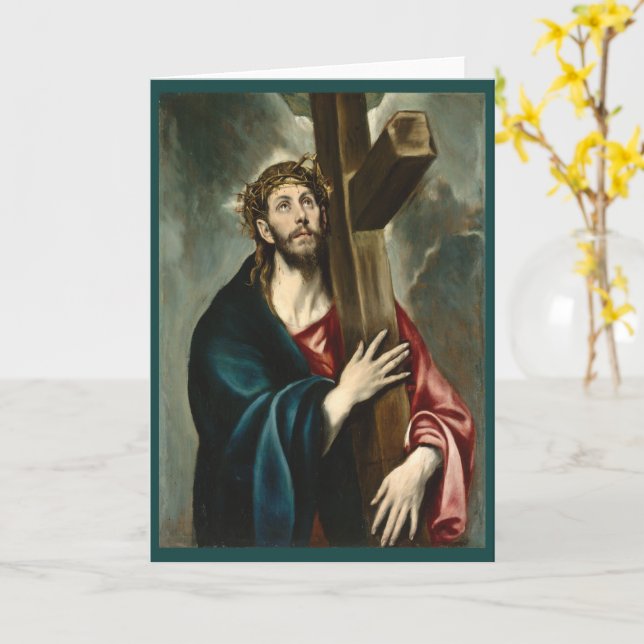 Cartão Carregando cristo da cruz, El Greco (Flor Amarela)