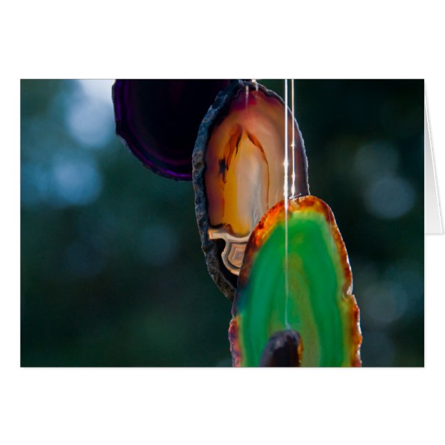 Cartão Carrilhão de vento de Geode (Frente horizontal)