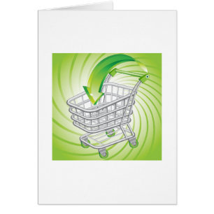 Cartão Carrinho de compras do supermercado