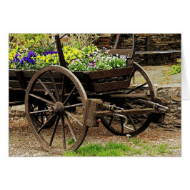 Cartão Carrinho de Flores