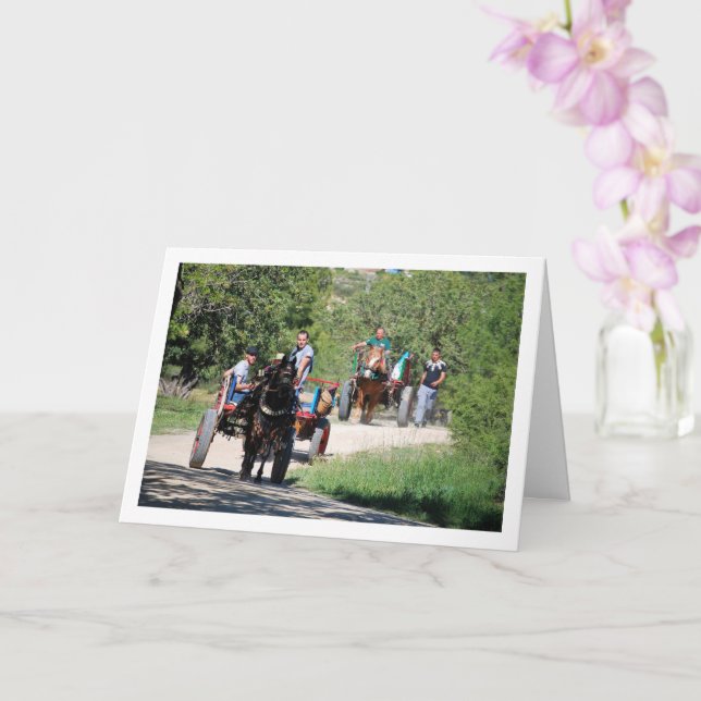 Cartão Carrinhos de Cavalo em Park (Orquídea)