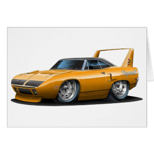 Cartão Carro 1970 da laranja de Plymouth Superbird