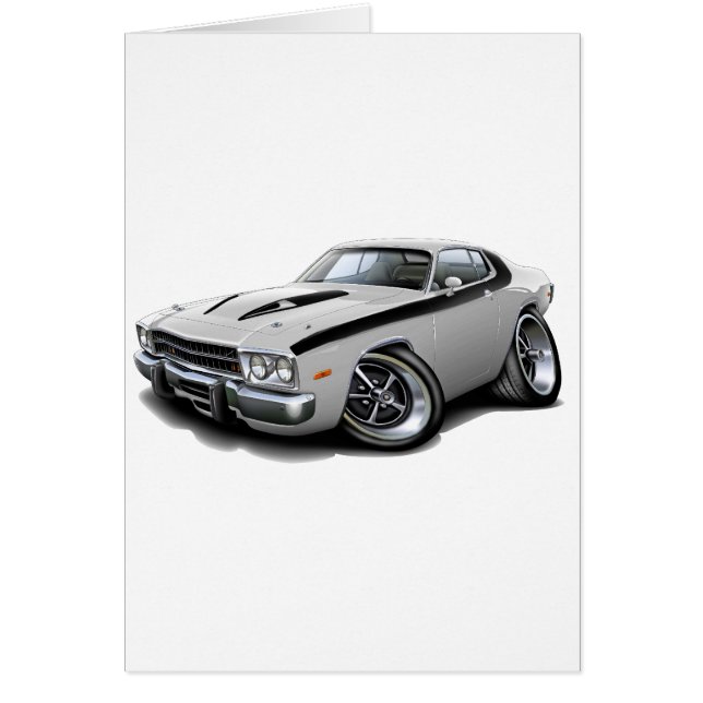 Cartão Carro 1973-74 Branco-Preto do Roadrunner (Frente)