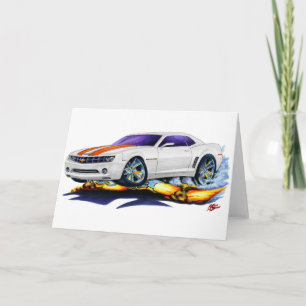 Cartão Carro 2010 Branco-Alaranjado de Camaro