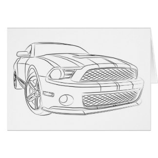 Cartão Carro americano do músculo