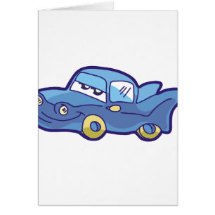 Cartão Carro azul