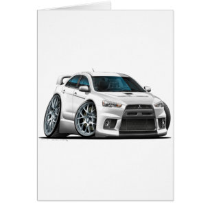 Cartão Carro Branco Mitsubishi Evo