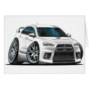 Cartão Carro Branco Mitsubishi Evo
