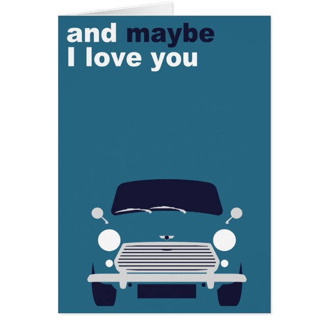 Cartão Carro britânico original de Austin Mini Cooper (Frente)