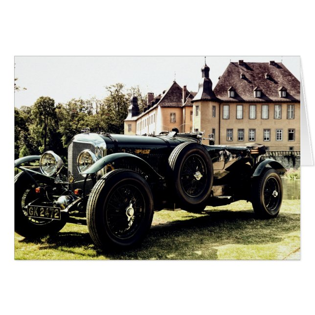 Cartão Carro clássico antigo (Frente Horizontal)