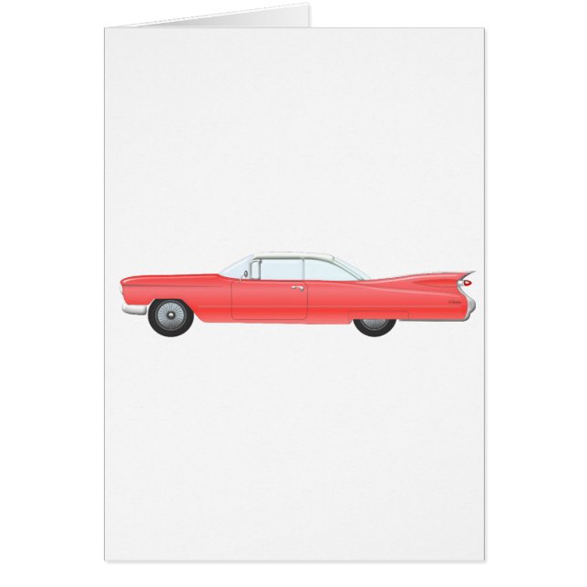 Cartão Carro Clássico Rosa (Frente)