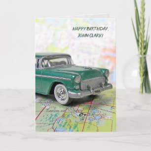 Cartão Carro de 1955 num Roteiro