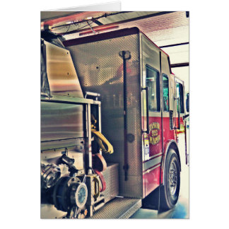 Cartão Carro de bombeiros, pronto