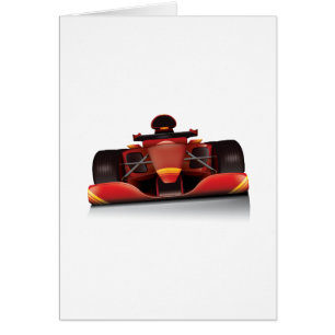 Cartão Carro de Corrida Vermelha