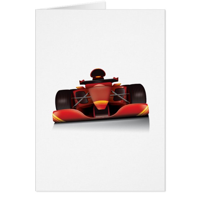 Cartão Carro de Corrida Vermelha (Frente)