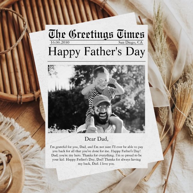 Cartão Carro de Dia de os pais Feliz, Foto Diária Única (Criador carregado)