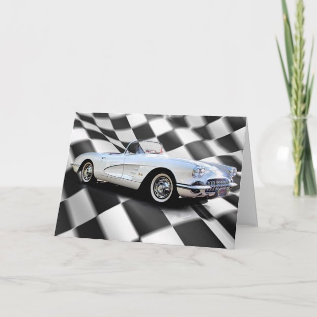 Cartão Carro de esportes americano (Frente)