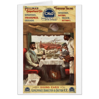Cartão Carro de jantar 1894 do Pullman de CH&D