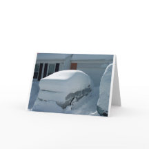 "Carro de neve" em cima do carro. Blizzard 2010