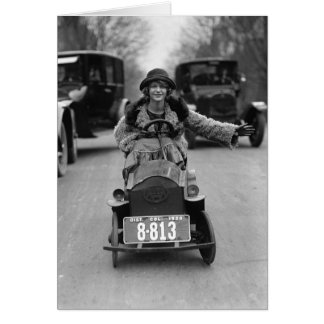 Cartão Carro de pedal Flapper, 1924