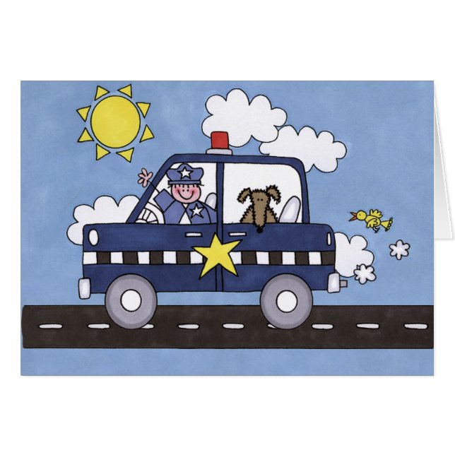 Cartão Carro de polícia (Frente Horizontal)