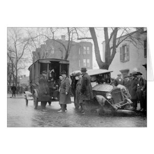 Cartão Carro destruído de contrabandista, 1922