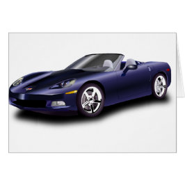 Cartão Carro esportivo roxo