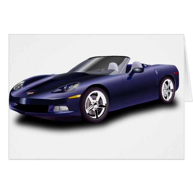 Cartão Carro esportivo roxo (Frente Horizontal)